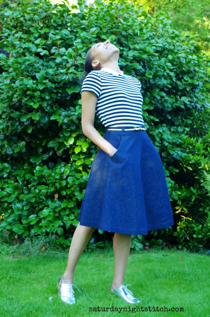 Another Denim Sewaholic Hollyburn Skirt - saturday night stitch