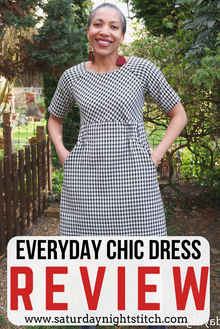 Sew Different Everyday Chic Dress Sewing Pattern Review Pinnable Image