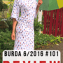 Sewing pattern review of Burda 6/2016 #101 jersy dress