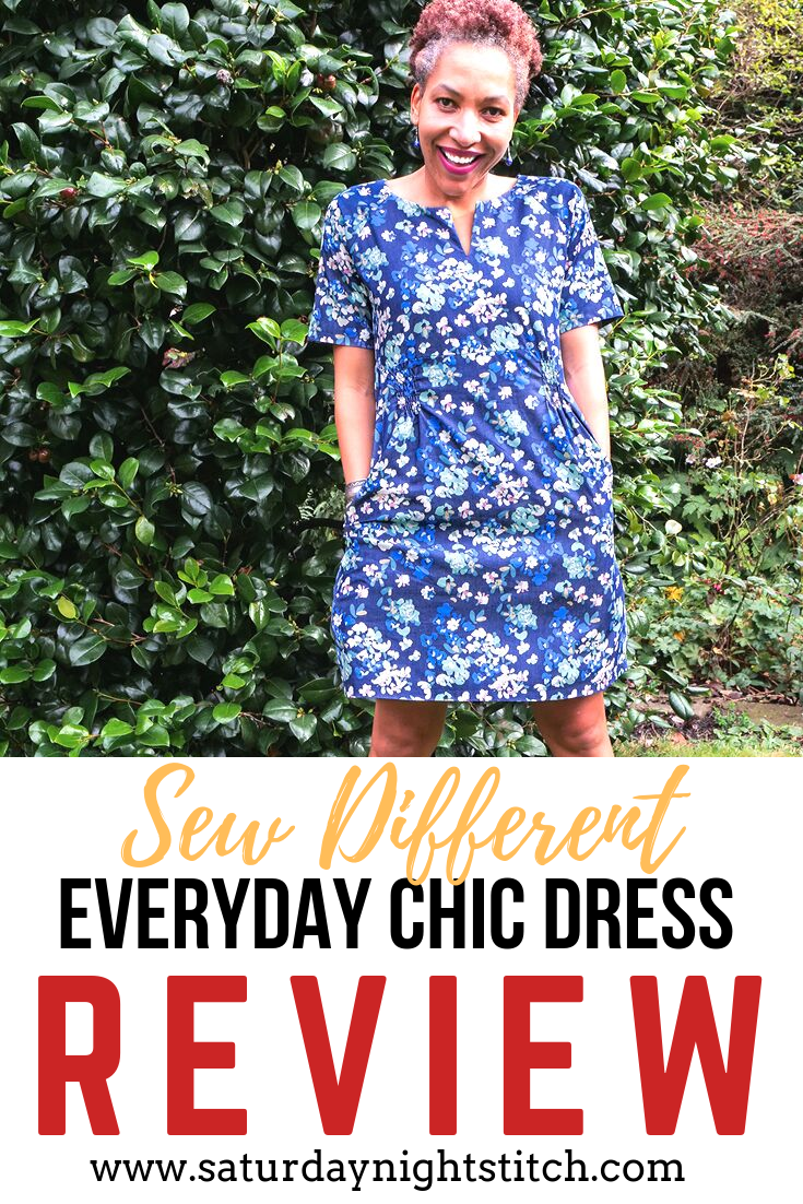 Sew DIfferent EVery Day Chic Dress Sewing Pattern in Art Gallery Fabric Painterly Wash - An Art Gallery Fabric Dress
