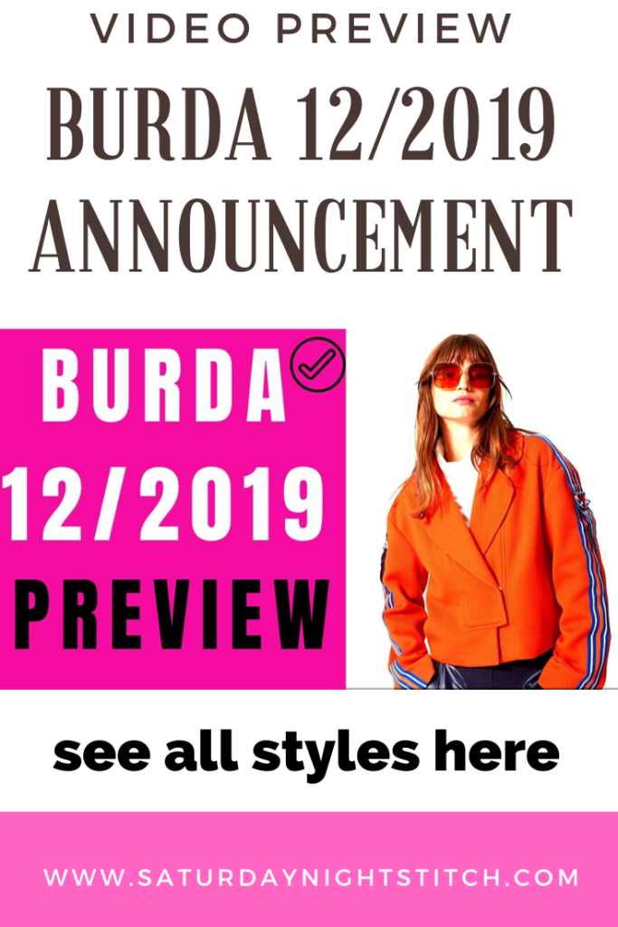 burda 12/2019 line drawings #burda