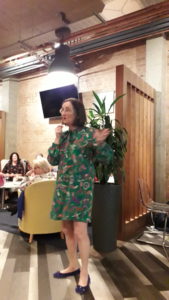 Janet Poole from GBSB gives talk at Frocktails2019