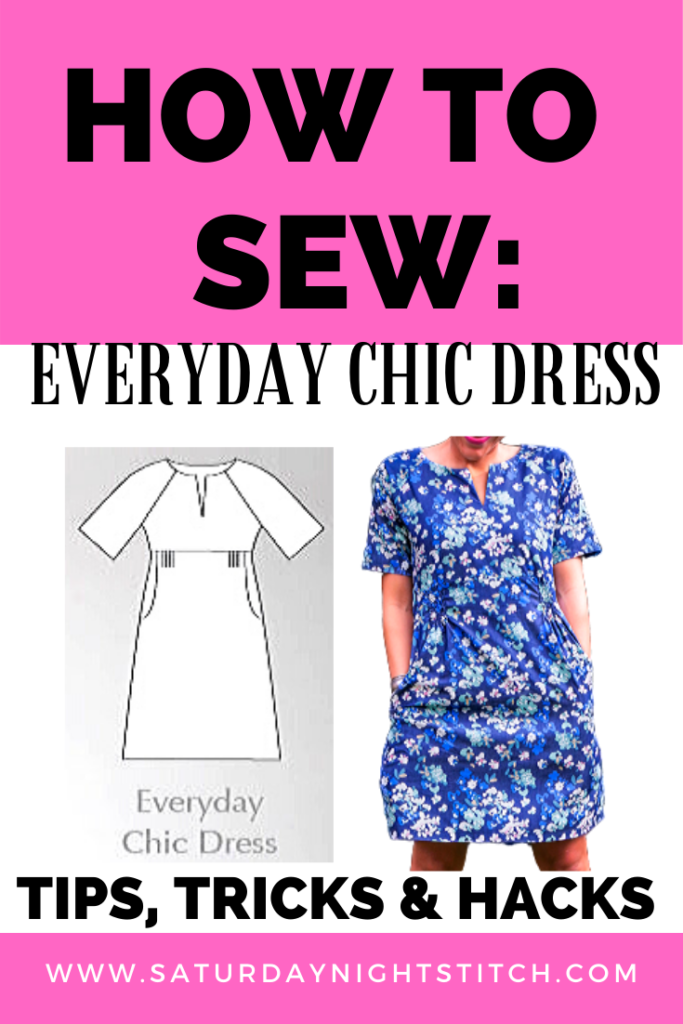 Video sew-along. How to sew the Everyday Chic Dress by Sew Different Patterns.