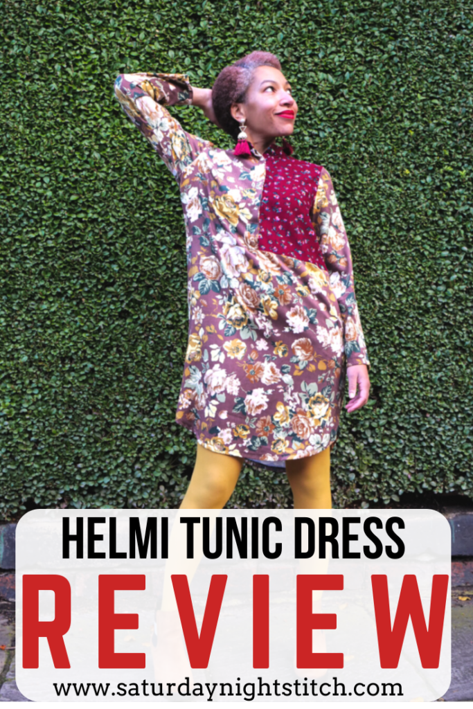 Helmi Tunic Dress from Named Pattern Review