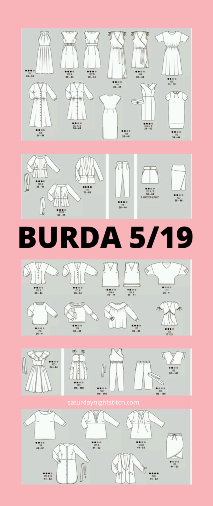 Burda 5/2019 Line Drawings