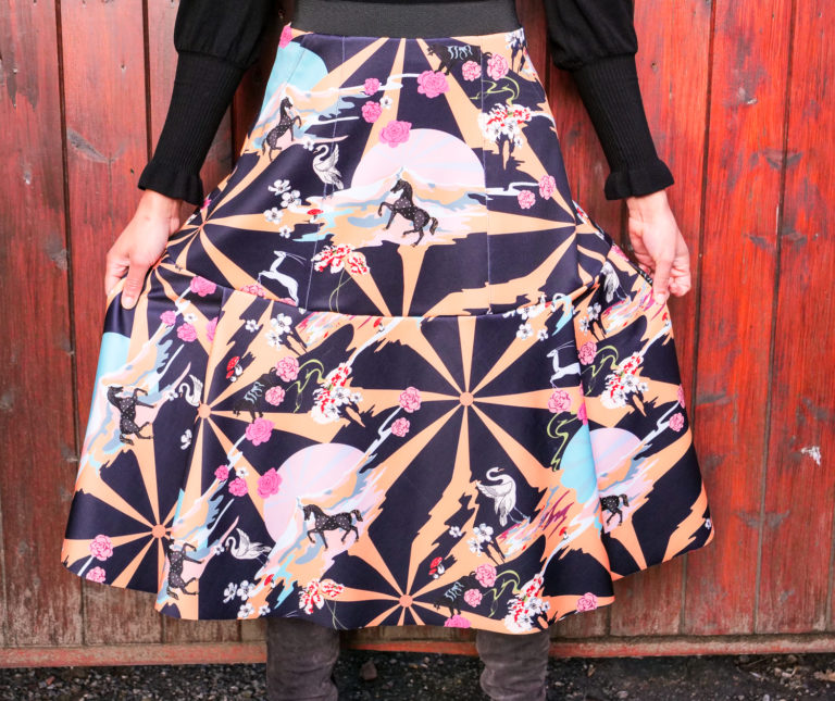 DIY Sewing Project - A-Line Scuba Skirt - saturday night stitch