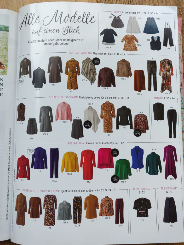 Burda 10/2019 ALL STYLES at a GLANCE