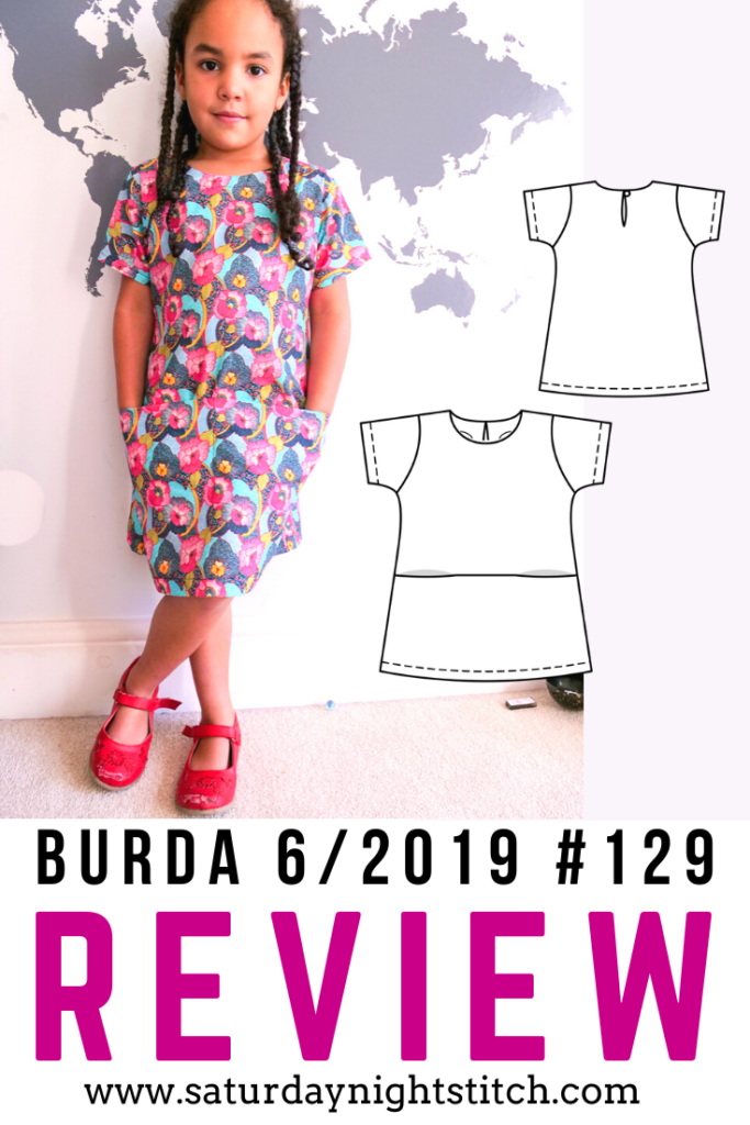 Burda 6/19 #129 Dress Sewing Pattern Review.