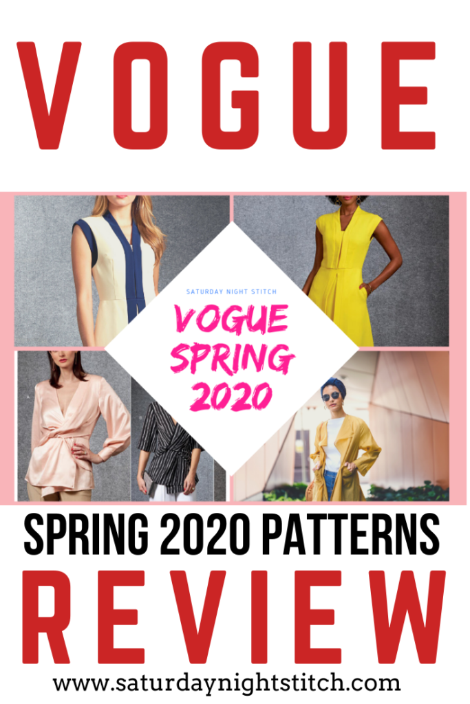 Vogue SPring 2020 Release - Sewing Patterns review