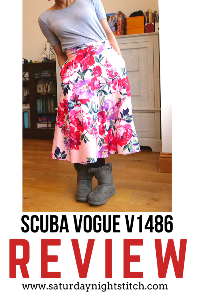 Vogue V1486 Scuba Floral SKirt Review