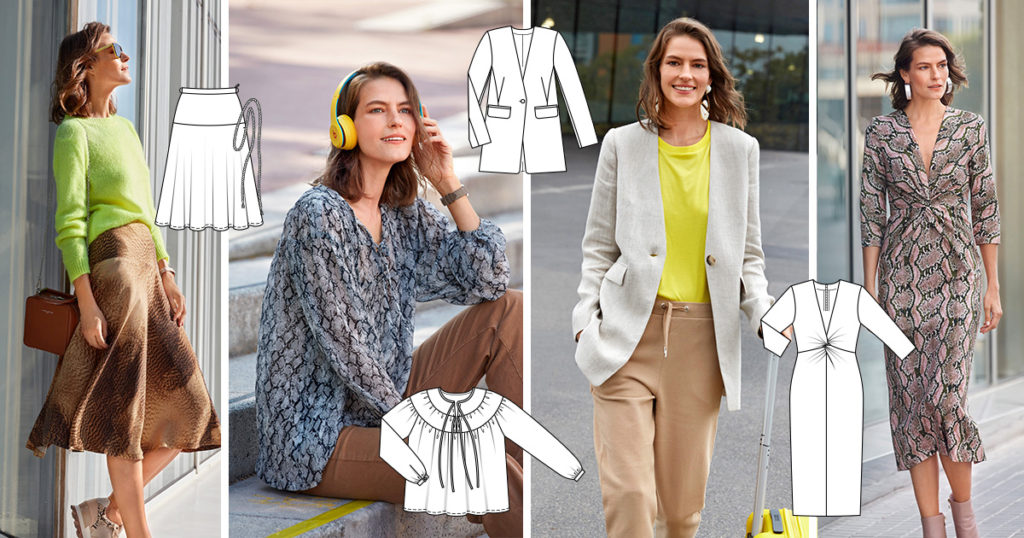 Burda 3/2020 Line Drawings - Prints and yellows