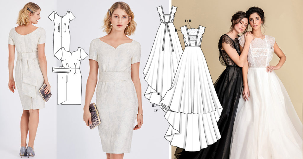 Burda 3/2020 Line Drawings - The Wedding Issue.