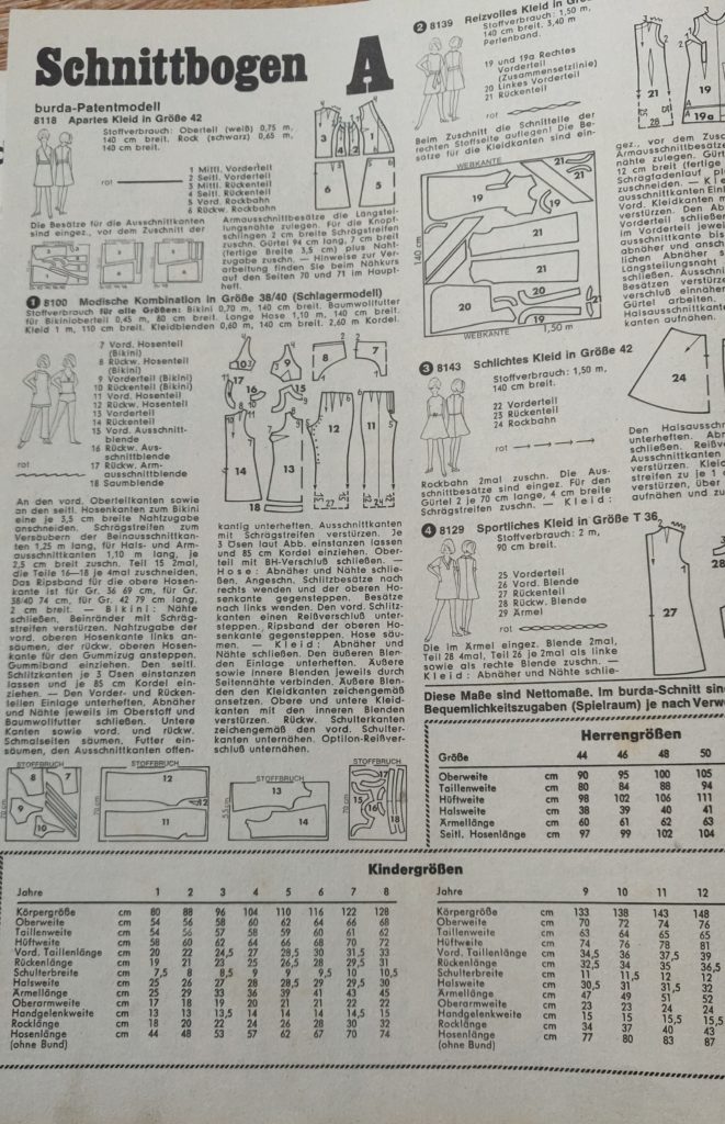 Burda 1969 - The Sewing instructions booklet #sewvintageburda2020