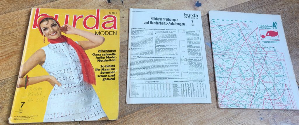 How to trace a vintage Burda magazine
