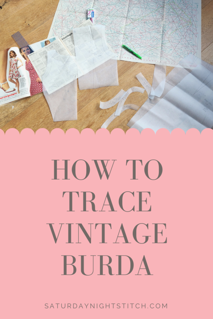 How to trace vintage Burda sewing patterns.