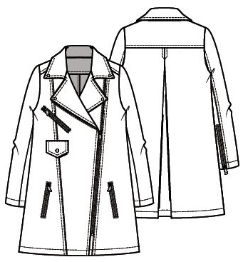 KnipMode 3/2020 Line Drawings Review - The Oversized Jacket