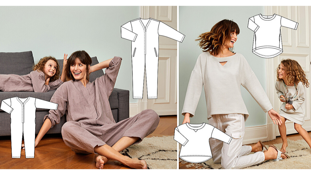 Burda 4/2020 Line Drawings - Laid back casual style.