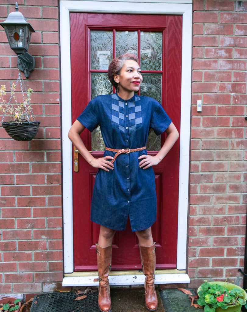 Burda 7/2016 #114 | Review & Video Tutorial - The Best Chambray Denim Shirtdress. A must - sewing for advanced seamstresses.
