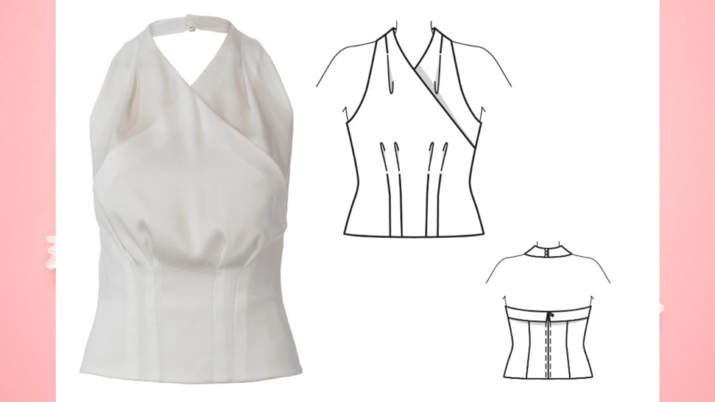 Burda 4/2020 Line Drawings - Ultra feminine styles. Vintage style.