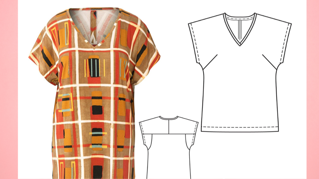 Burda 5/2020 Preview & Line Drawings - V neck top