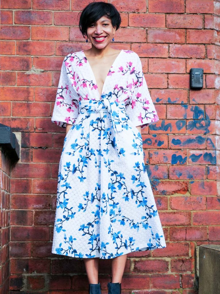 Vogue 9253 Sewing Pattern Review - Deep v neck DIY dress sewing project