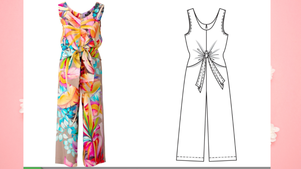 Burda 6/2020 Line Drawings - Tropical jumpsuit