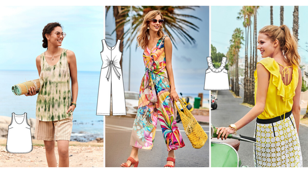 Burda 6/2020 Line Drawings - Tropical vibes