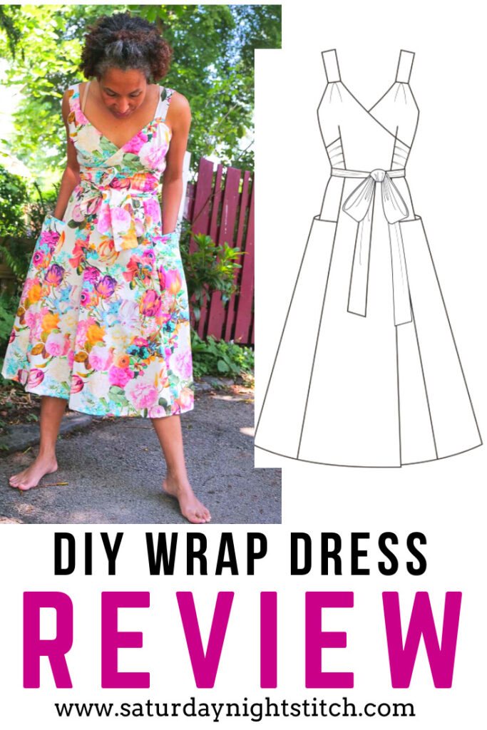 DIY Wrap Dress Sewing Project - PatternEasy Sewing Pattern Review Post - Saturday Night STitch