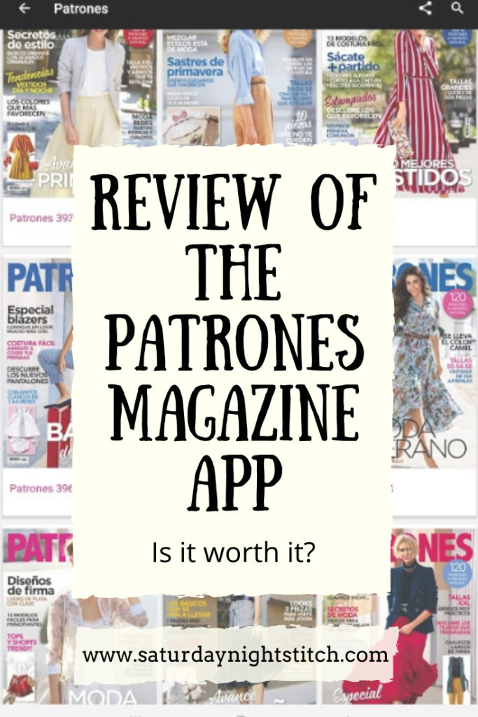 The New Patrone sewing magazine app Review.