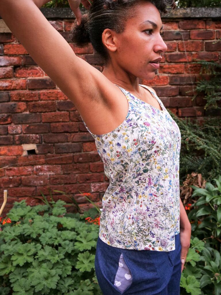 True Bias Ogden Cami Sewing Pattern Review in Liberty London Tana Lawn - Wildflowers.