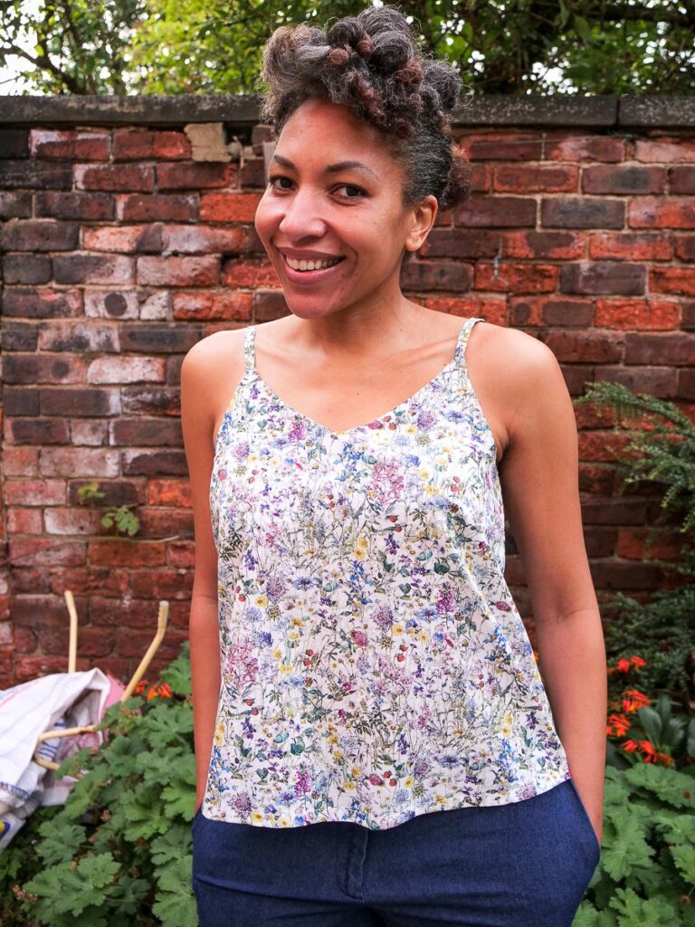 True Bias Ogden Cami Sewing Pattern Review in Liberty London Tana Lawn - Wildflowers.