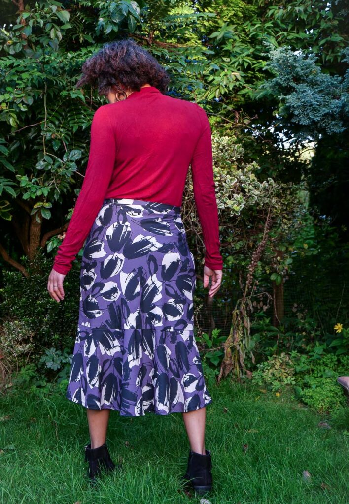 Burda 9/2020 #114 Skirt Pattern Review - Back skirt view