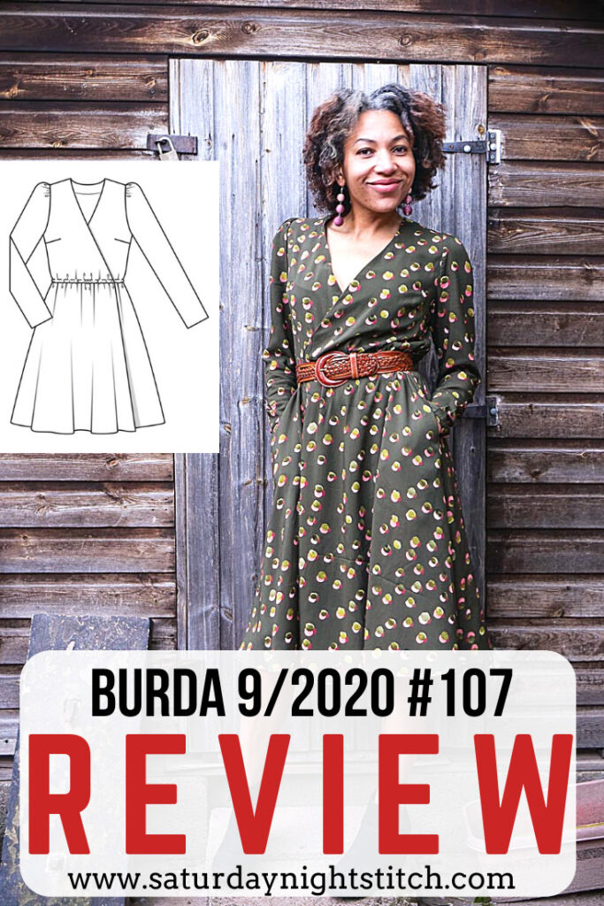 Burda 9/2020 #107 Wrap Dress Sewing Pattern Review - Very comfy autumnal dress!