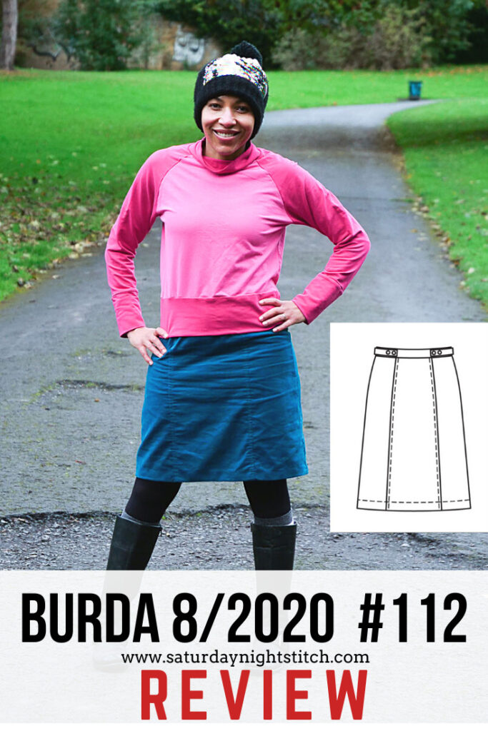 Burdastyle 8/2020 #112A Flared Cord Skirt - Diy Sewing Project - saturday night stitch