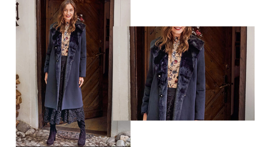 Fur trimmed coat - Burda 12/2020 Firs Look Line Drawings - saturday night stitch