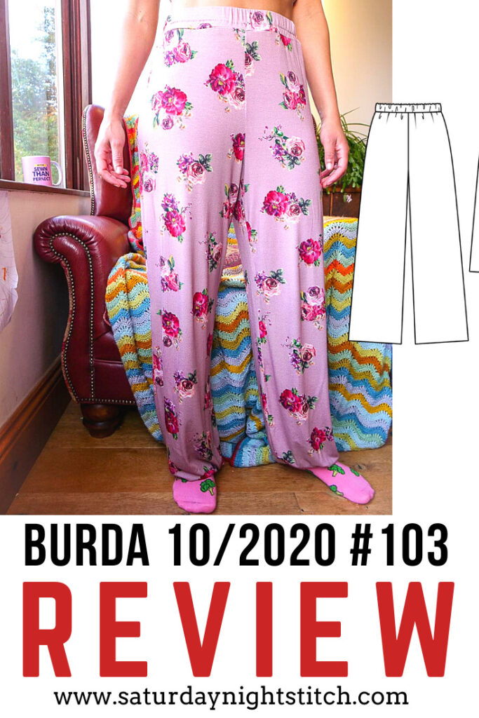 Burda 10/2020 #103 Sewing Pattern Review | DIY Loungewear Project - saturday night stitch