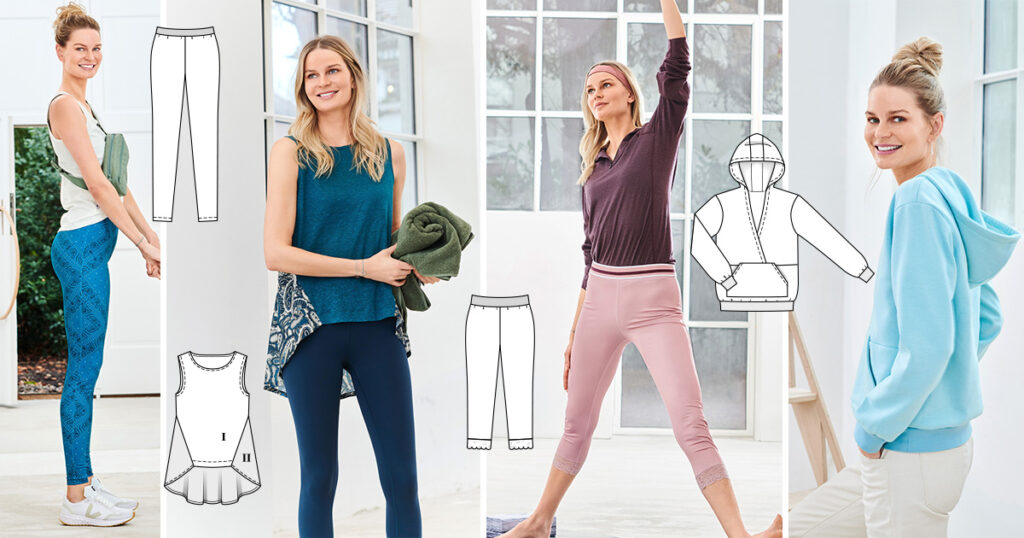 Burda 5/2021 Line Drawings | Athleisure sewing patterns Saturday Night Stitch - a sewing blog