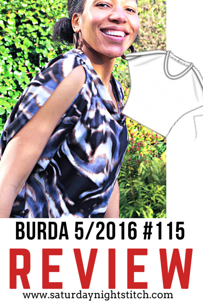 Burda 5/2016 #115 Sewing Pattern Review - Saturday Night Stitch - a sewing blog