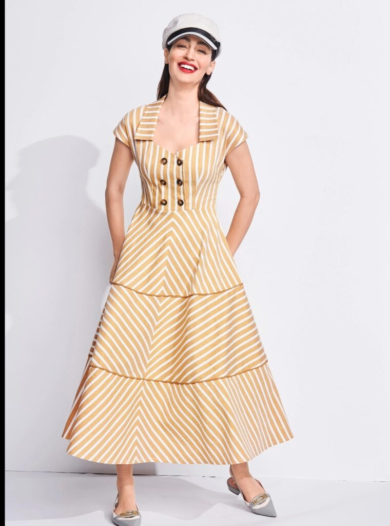 Burda 7/2021 Line Drawings Preview | Burdastyle July 2021 | Saturday Night Stitch - a sewing blog | Retro Dress Sewing Style Fifties