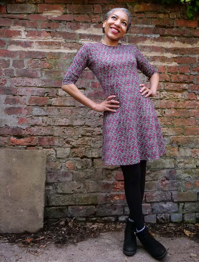 McCalls M7349 Pattern Review | Saturday Night Stitch - a sewing blog. Skater dress sewing pattern.