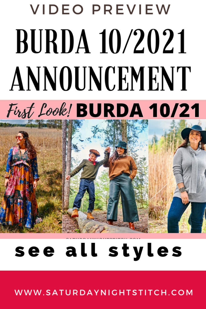 Burda 10/2021 first look preview line drawings - saturday night stitch - a sewing blog
