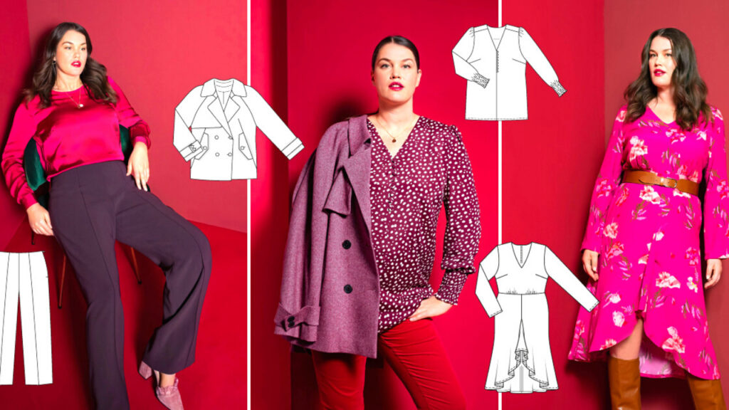 Burdastyle 9/2021 Line Drawings - Burda plus size sewing patterns