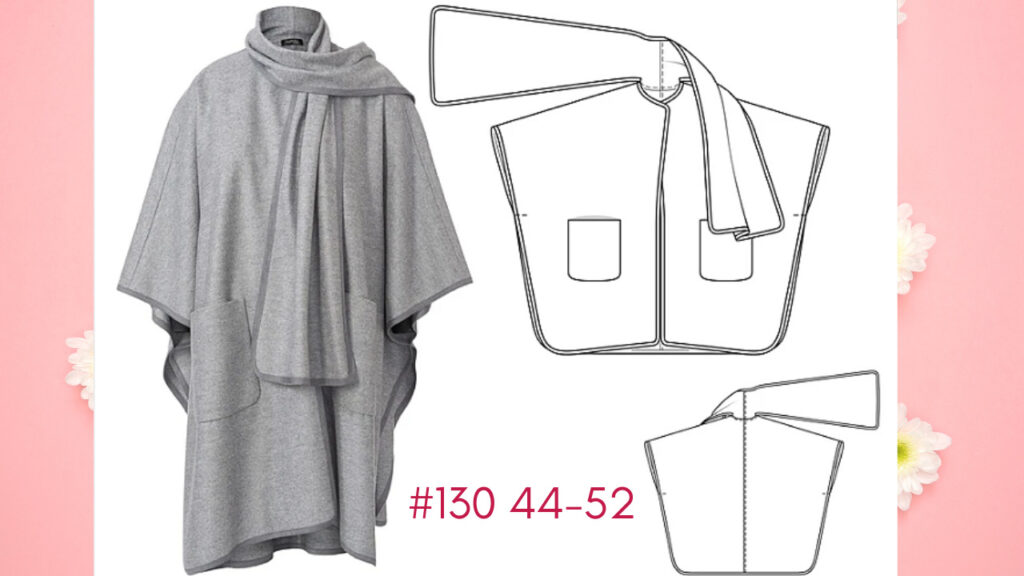 Burda 10/2021 #130 - plus size sewing pattern poncho