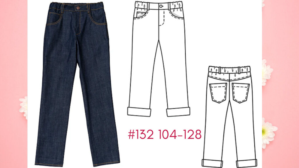 Burda 10/2021 #132 - boys pants trousers sewing pattern