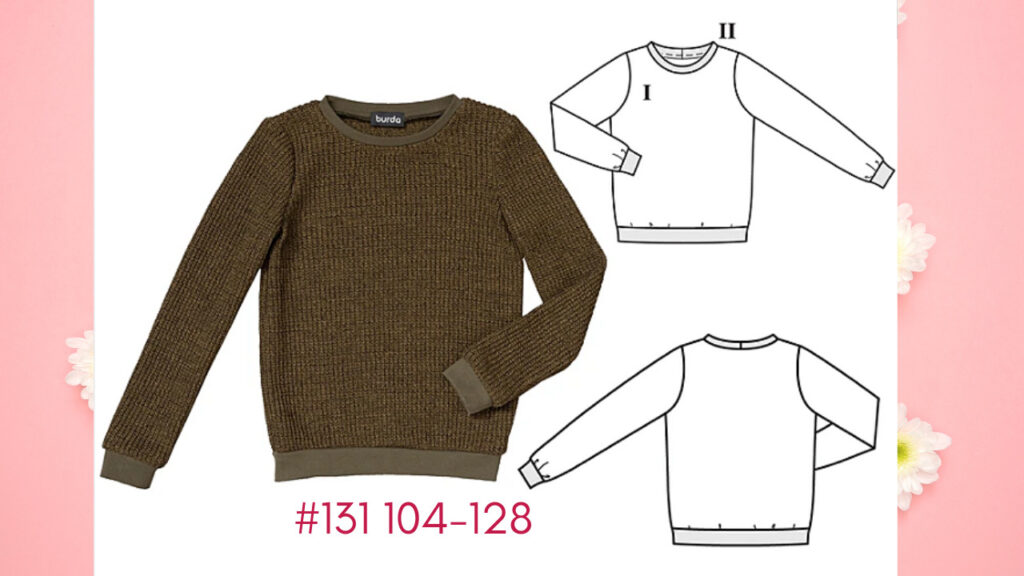Burda 10/2021 #131 - boys sewing pattern jumper