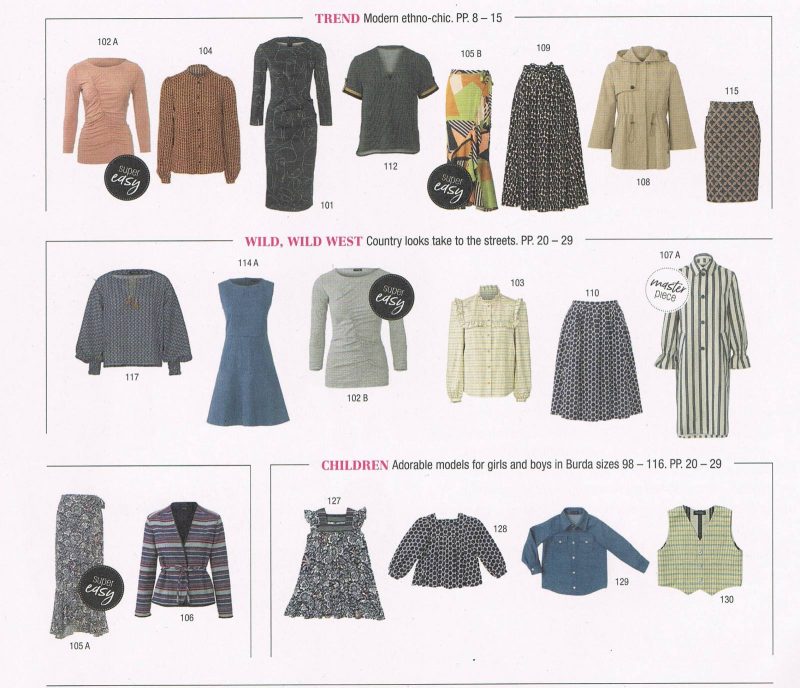 BURDA 2/2022 ALL THE STYLES AT A GLANCE