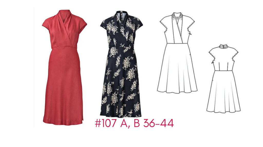 Burda 5/22 #107 A, B | Wrap dress sewing pattern