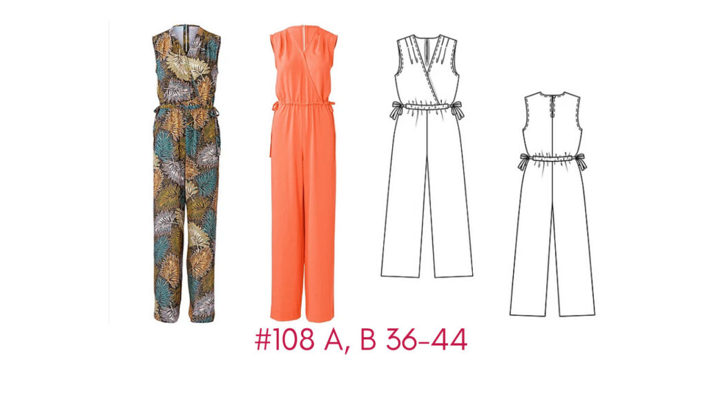 Burda 5/22 #108 A, B - Jumpsuit sewing pattern