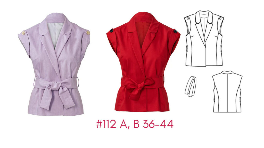 Burda 5/22 #112 A, B - Utility Vest sewing pattern