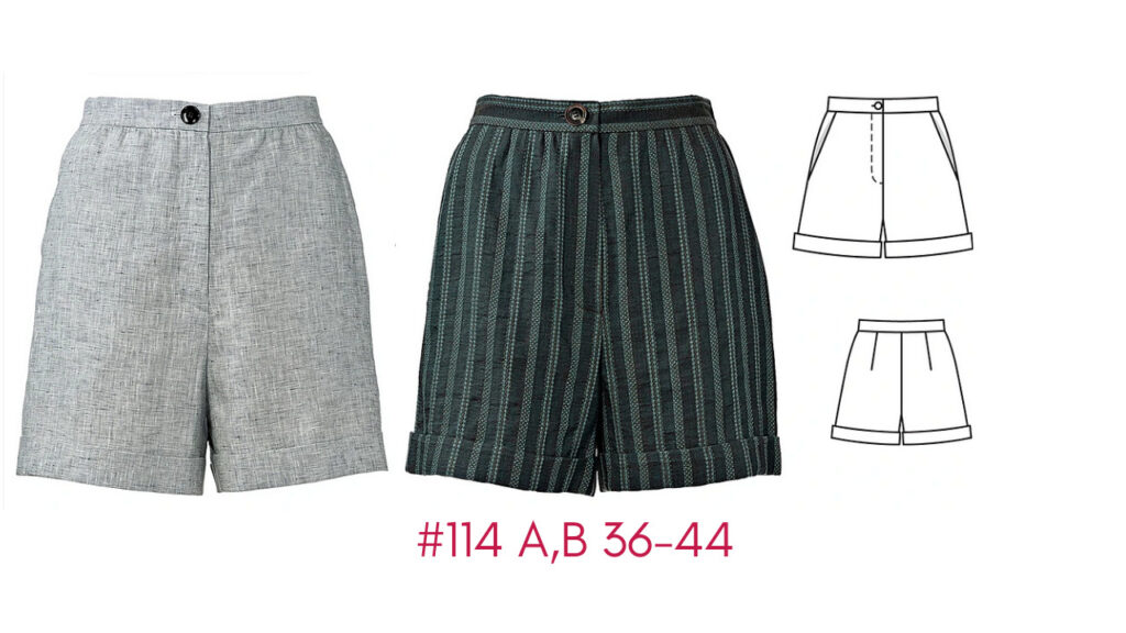 Burda 5/22 #114 A, B - Shorts sewing pattern